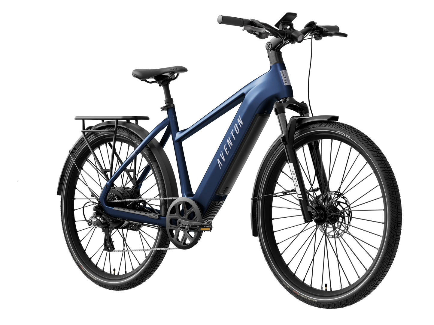 Aventon Level.4 Step-Over commuter electric bike in Matte Storm Blue at JACS e-Bikes Minnesota