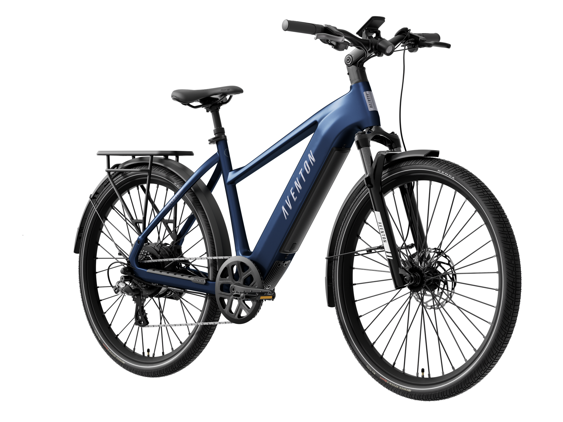 Aventon Level.4 Step-Over commuter electric bike in Matte Storm Blue at JACS e-Bikes Minnesota