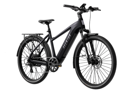 Aventon Level.4 Step-Over commuter electric bike in Matte Black at JACS e-Bikes Minnesota