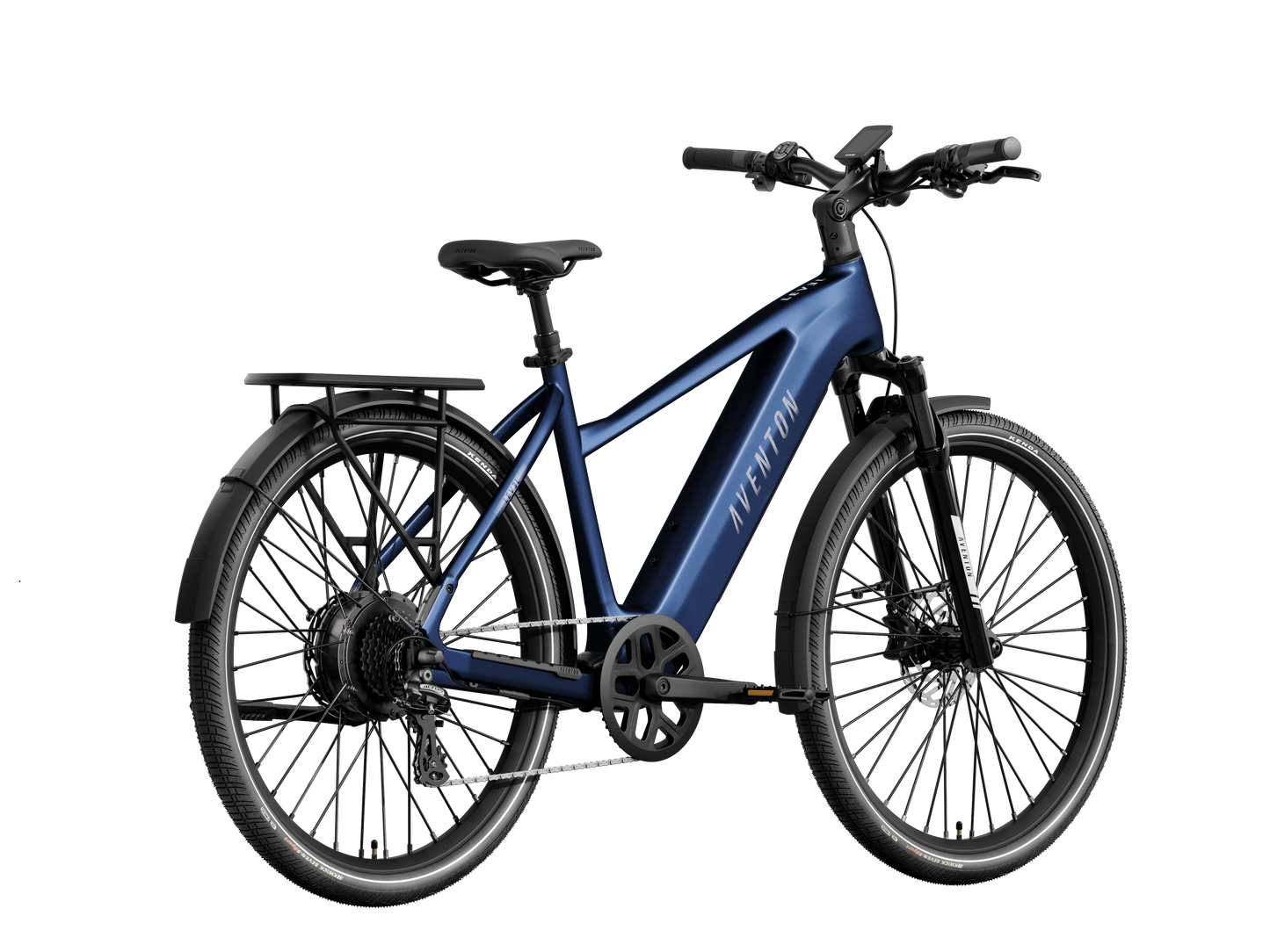 Aventon Level.4 Step-Over commuter electric bike in Matte Storm Blue at JACS e-Bikes Minnesota