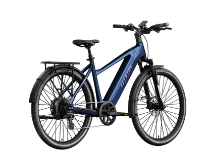 Aventon Level.4 Step-Over commuter electric bike in Matte Storm Blue at JACS e-Bikes Minnesota