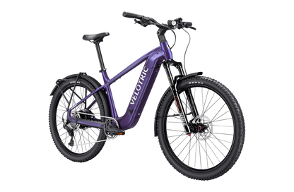 Velotric Summit 2 Galaxy Purple e-bike with integrated rear rack and Shimano drivetrain — JACS e-Bikes Minnesota