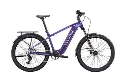Velotric Summit 2 Galaxy Purple e-bike with integrated rear rack and Shimano drivetrain — JACS e-Bikes Minnesota