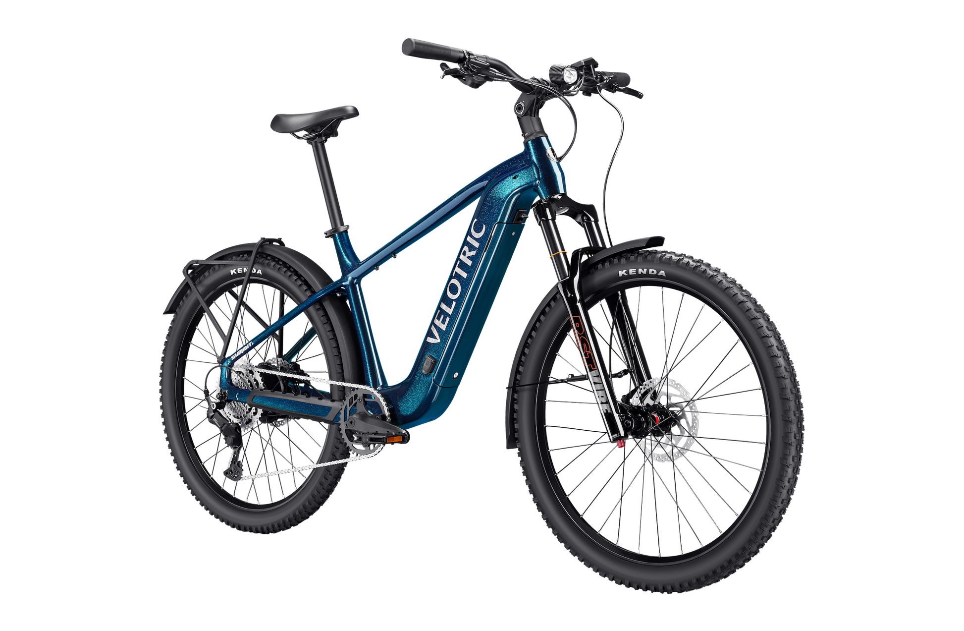 Velotric Summit 2 Ocean Blue e-bike right side profile with Kenda tires — JACS e-Bikes Minnesota