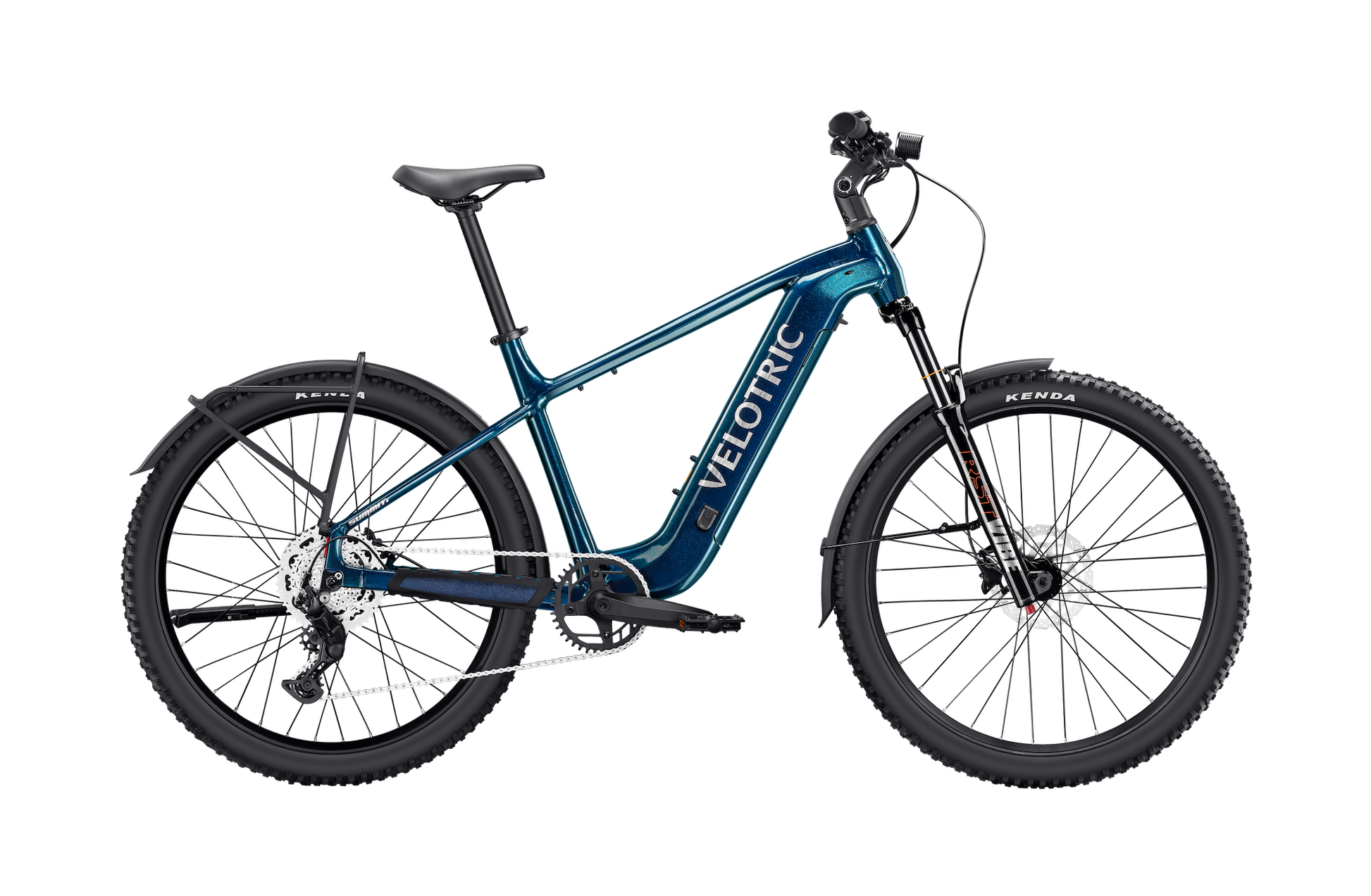 Velotric Summit 2 Ocean Blue e-bike right side profile with Kenda tires — JACS e-Bikes Minnesota